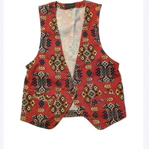 Vintage Womens Tribal‎ Print Vest